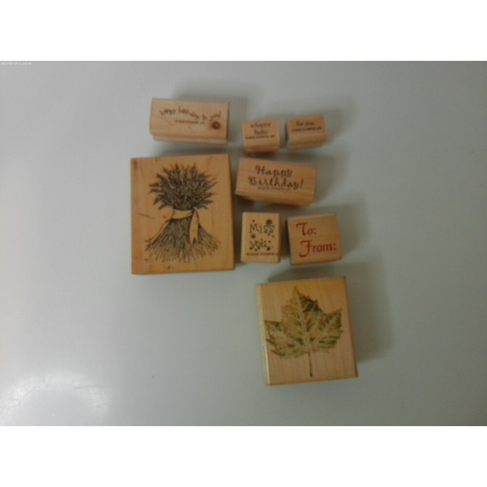 Lot Of 8 Wooden Stamps